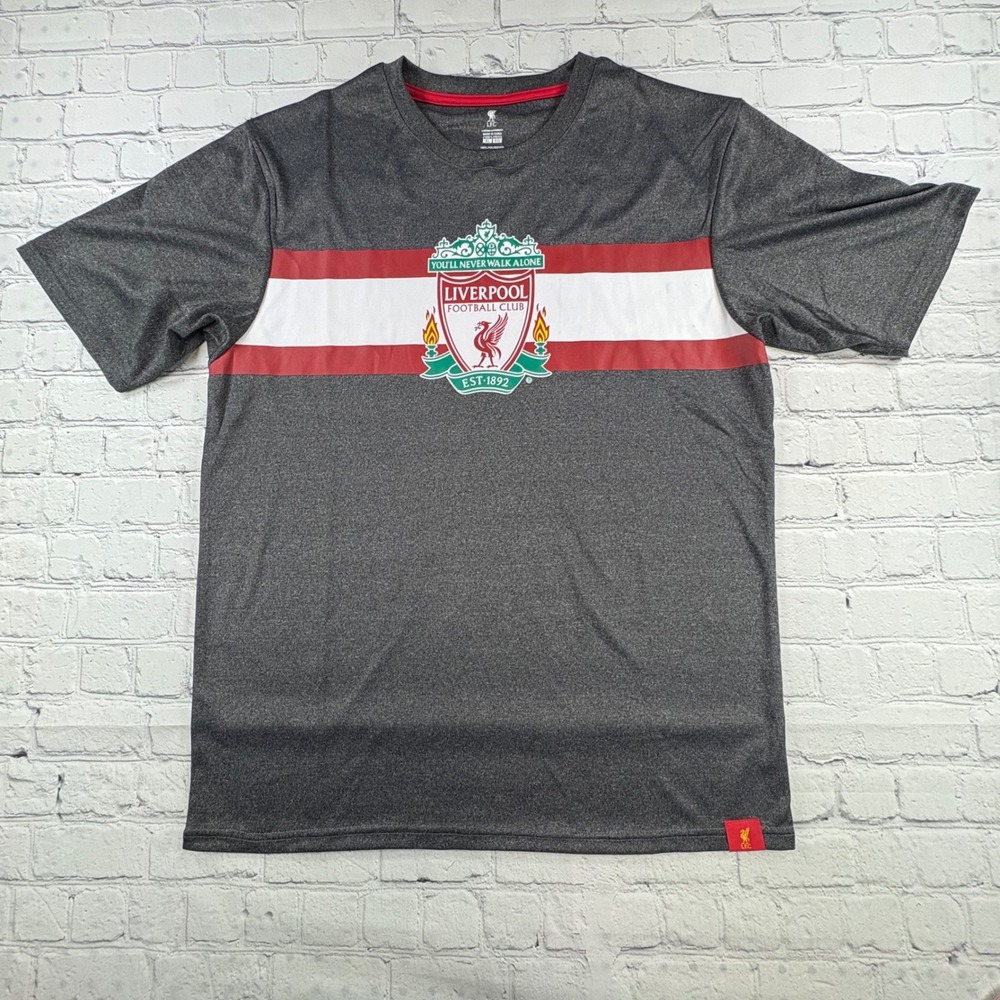 Liverpool FC T Shirt Mens XL Gray Good Graphic Soccer Premier League Tee